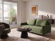 Sofa Bed 3 Seater HEMING Fabric Green_1124018
