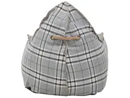 Bean Bag 200 L DROP LINEN 63 cm 75 cm Grey_708874