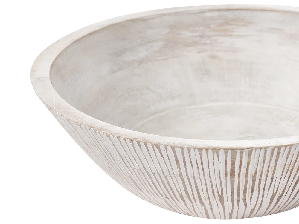 Set of 2 Bowls SIWA Mango Wood Light Brown_1004087