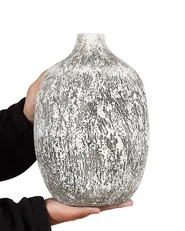 Flower Vase VIGO 36 cm Ceramic Grey_867393