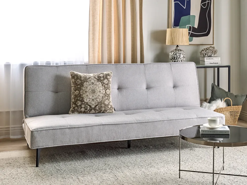 Sofa Bed 3 Seater ESSVIK Fabric Light Grey