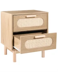 2 Drawer Bedside Table COSTELLO Light Brown_1022742