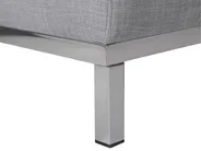 Corner Sofa 4 Seater OSLO Fabric Light Grey Left Hand_693544