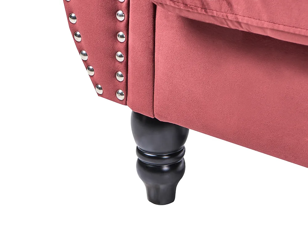 Sofa 3 Seater SKIEN Velvet Dark Red_1170559