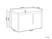 Ruokapöytä HOUSTON Vaalea tammiviilu 125 cm 75 cm_1070963