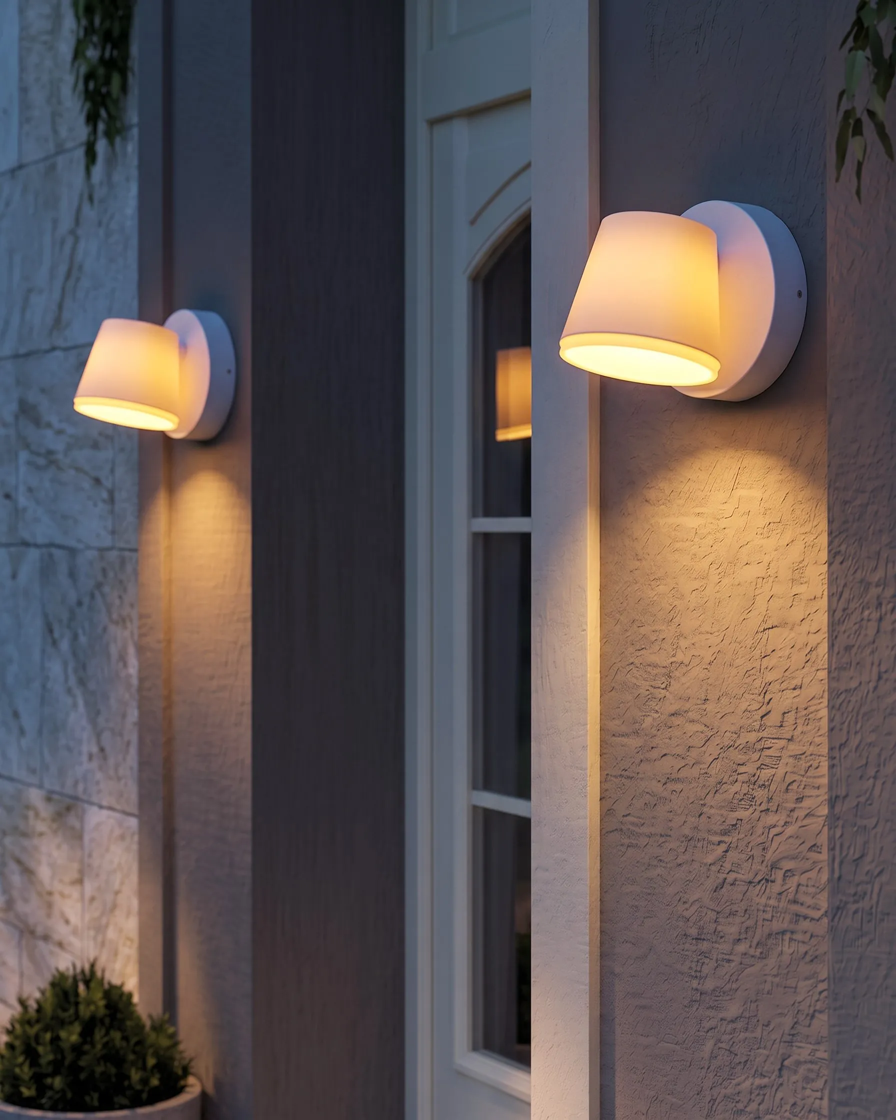 LED-ulkoseinävalaisinsetti 2 kpl SALAS Valkoinen_1107930