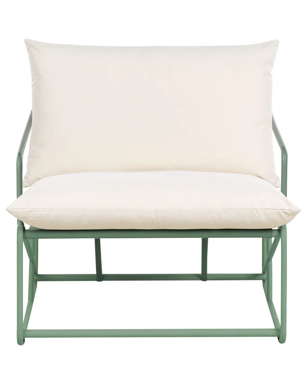 Garden Chair with Cushion PONTE Metal Green_1013884