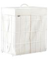 Laundry Basket with Lid APOTERI Metal White 100 L