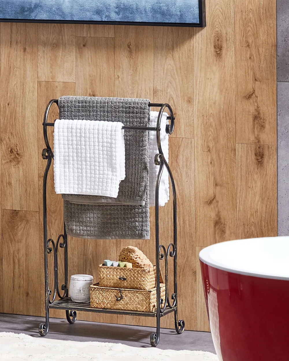 Towel Stand LINARES Metal Black