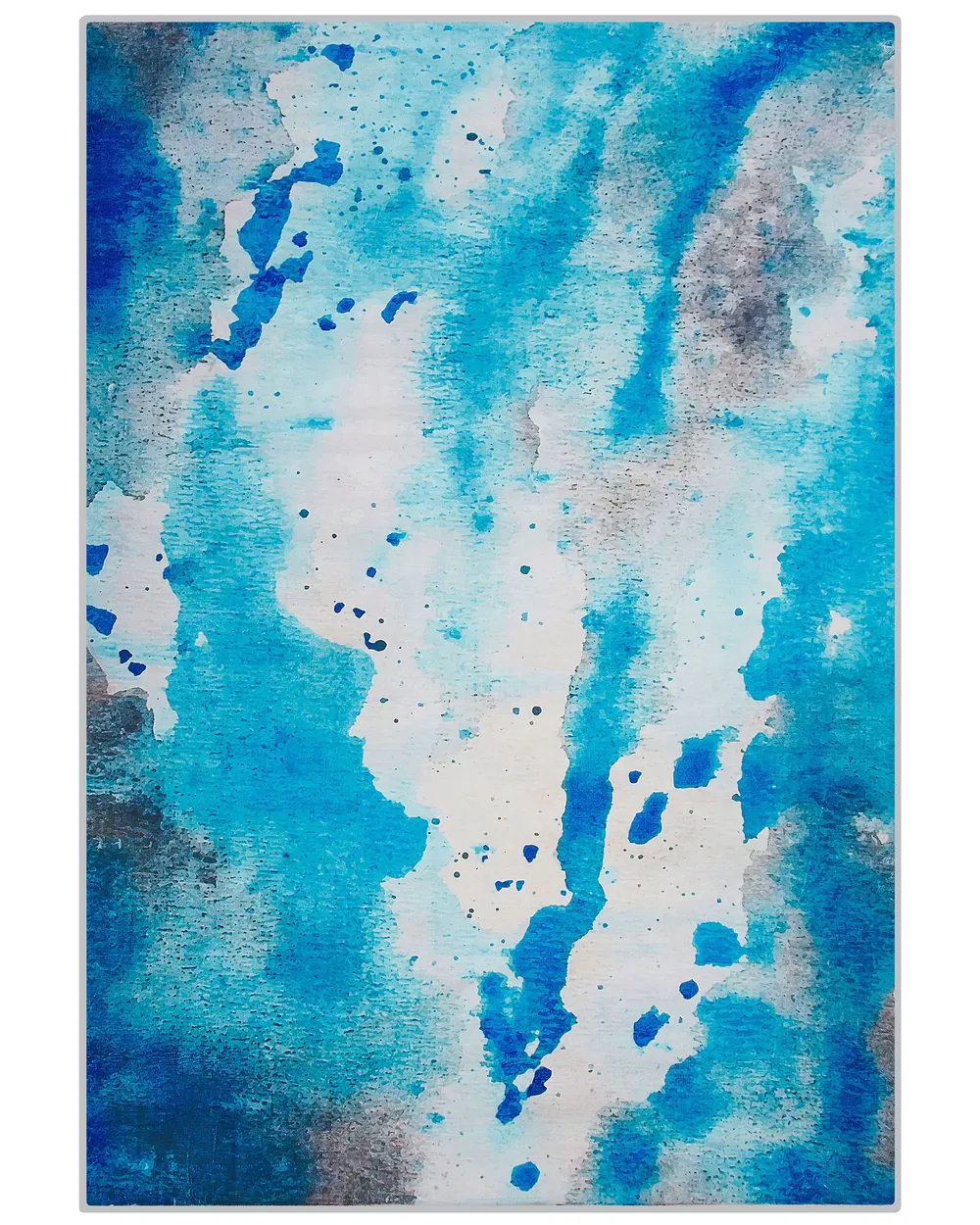Area Rug Blue and Grey BOZAT Various Sizes