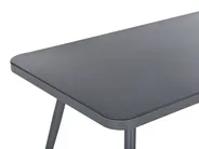 Garden Dining Table LIPARI 140 cm 80 cm Glass Grey_808188