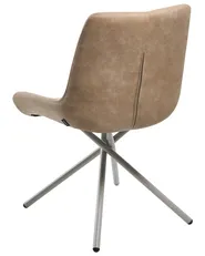 Set of 2 Dining Chairs HAILEY Faux Suede Beige_1077949