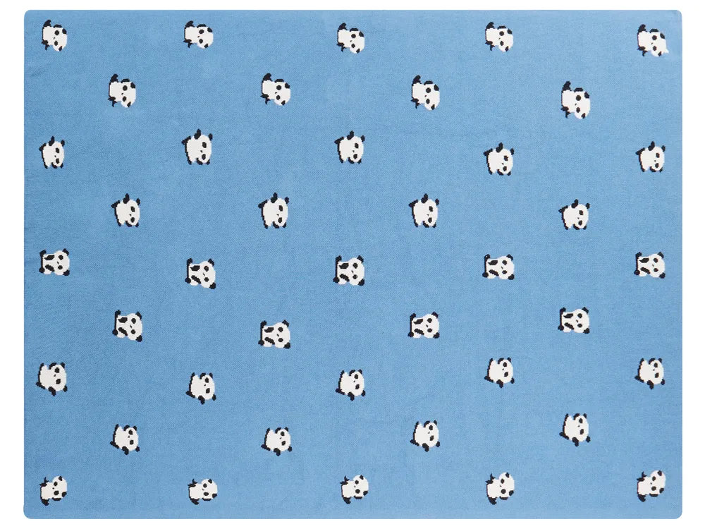 Blanket TALOKAN Cotton 130 x 170 cm Blue_905416