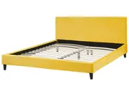 Bed Velvet FITOU 180 x 200 cm (EU Super King) Yellow_777141