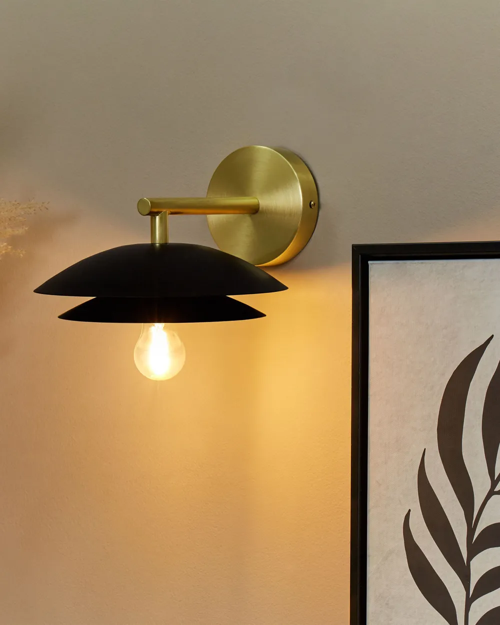 Wall Lamp LASOLO Metal Black