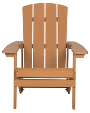 Trädgårdsstol ADIRONDACK med fotpall Brun_809447