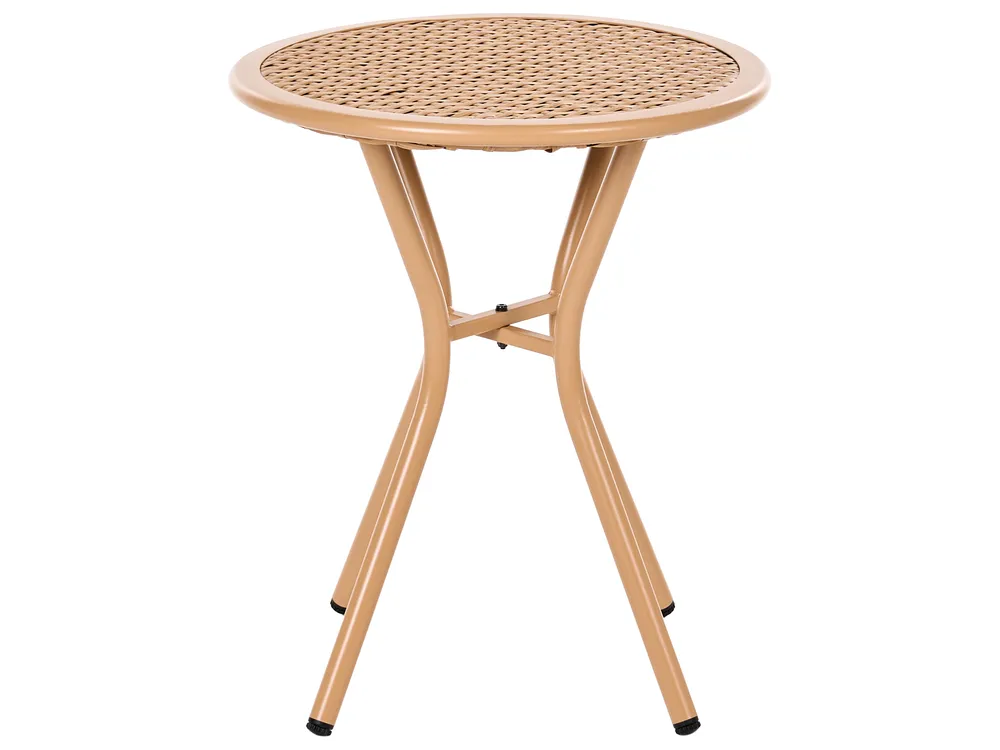 Bistro Set FERLA PE Rattan Light Brown_1079358