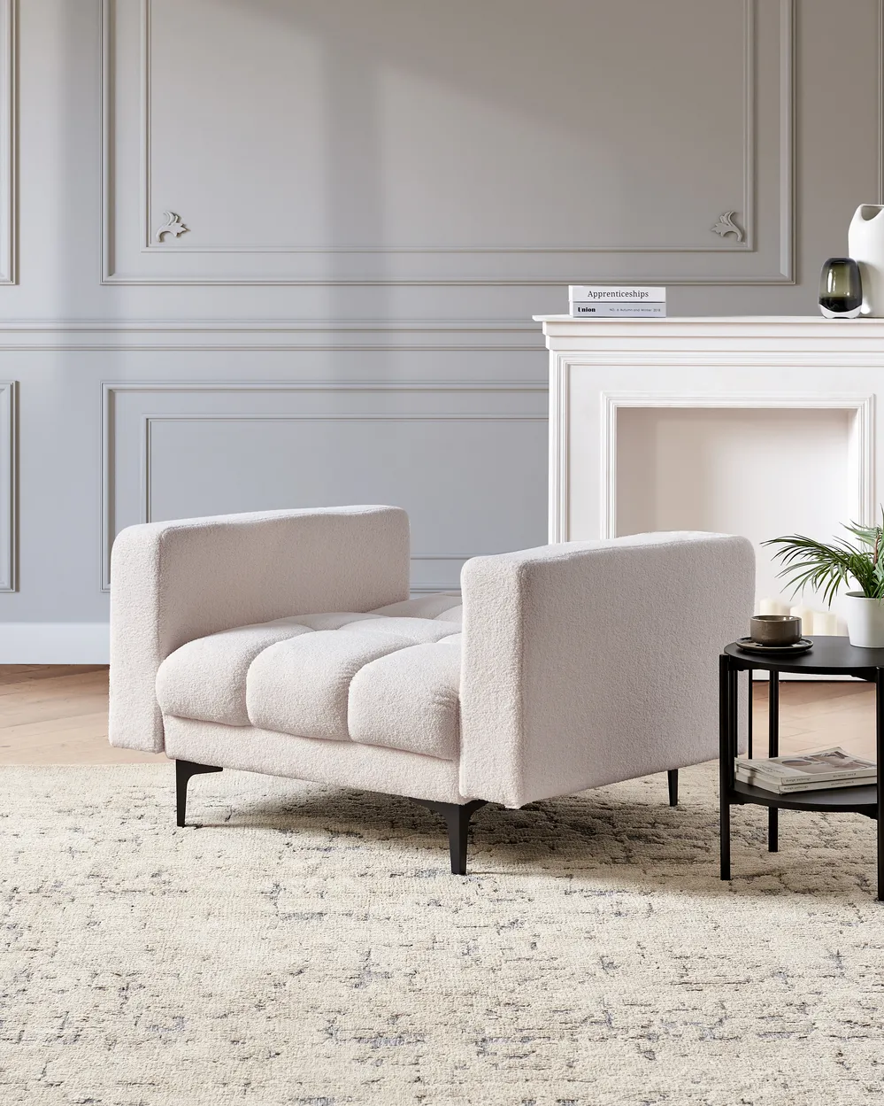 Armchair ALNES Boucle White_953576