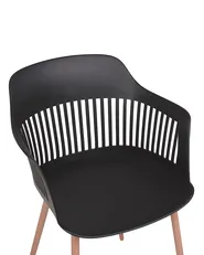 Set of 2 Dining Chairs BERECA Black_783808