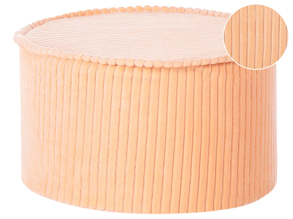 Pouffe ZIKRIA Velvet Peach Pink