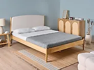 Bed Pine Wood CLAIRAC 160 x 200 cm (EU King Size) Light Brown_1175416