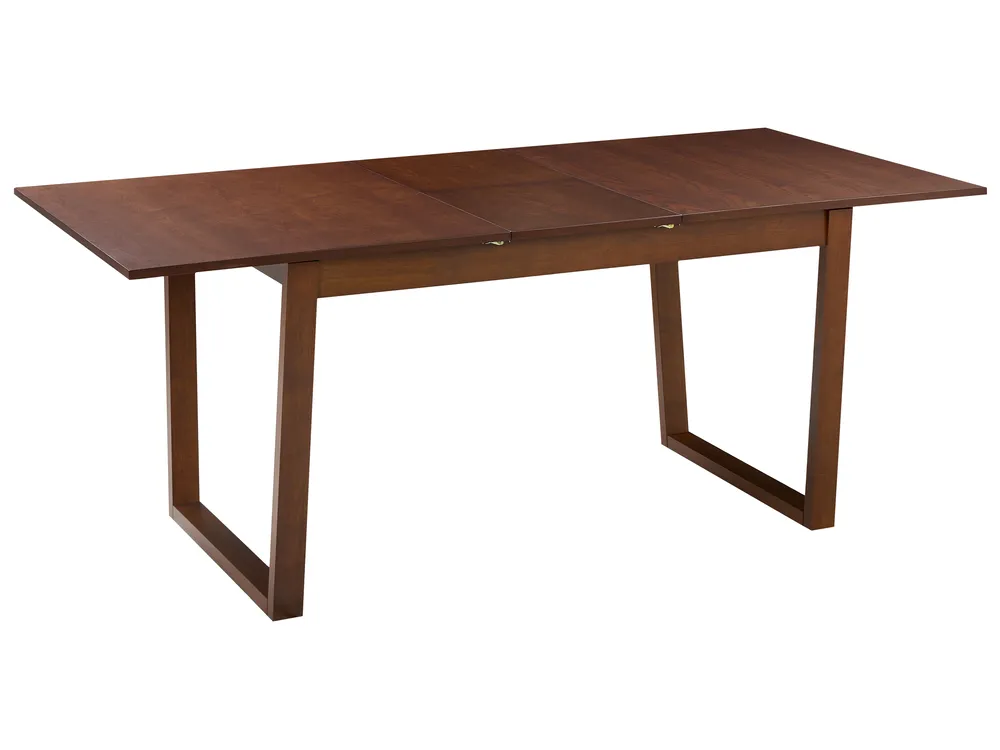 Extending Dining Table CAMDEN Dark Ash Wood 160/200 cm 95 cm