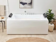 Kulmaporeamme LED-valolla MONTEGO 172 x 83 cm Valkoinen_857956