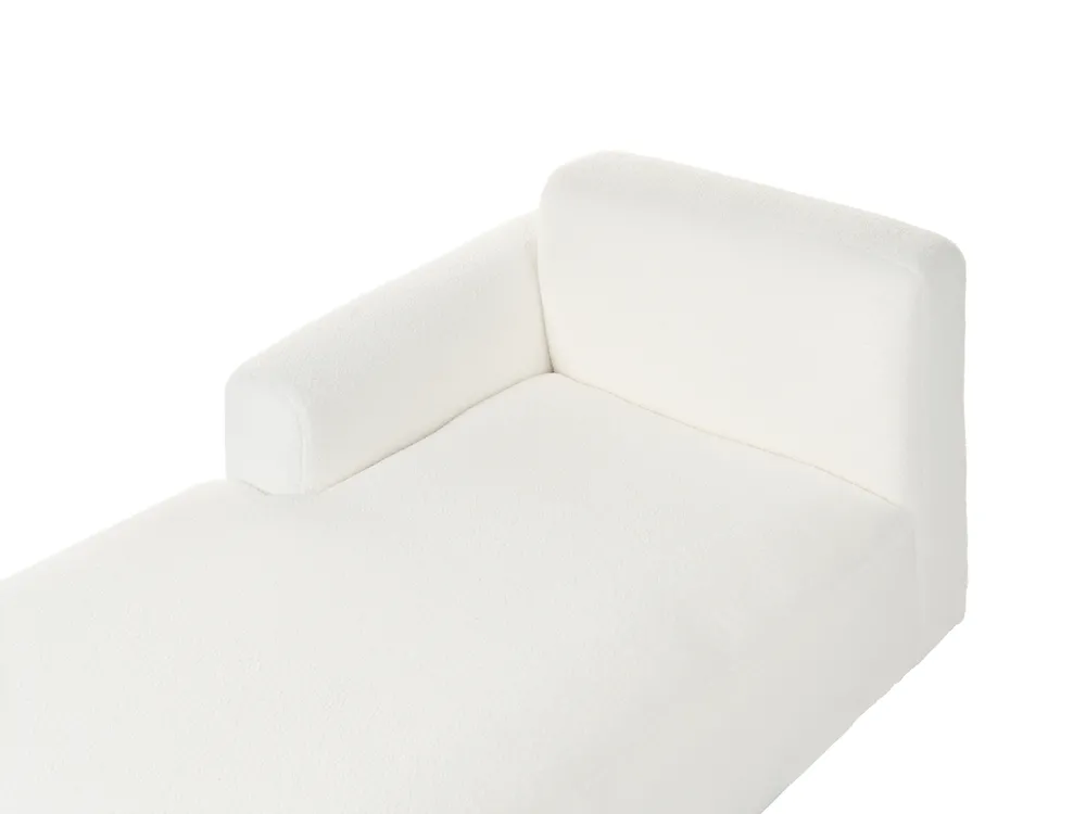 Modular Corner Sofa 3 Seater HEDE Boucle White Right Hand_1091902