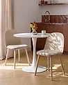 Ruokatuolisetti 2 kpl ANKENY Keinonahka Beige
