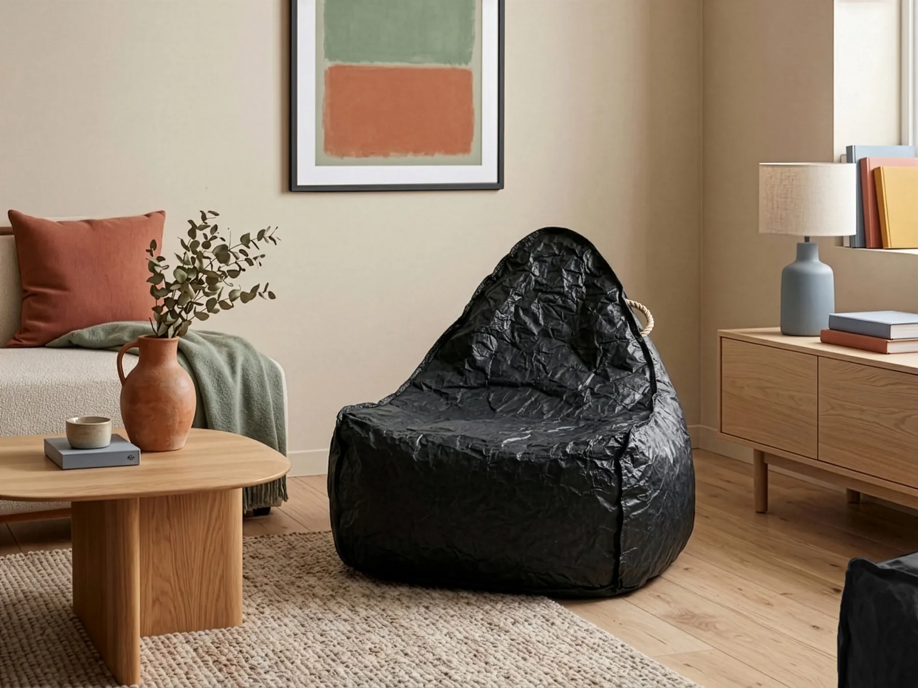 Bean Bag 200 L DROP 63 cm 75 cm Black_798973