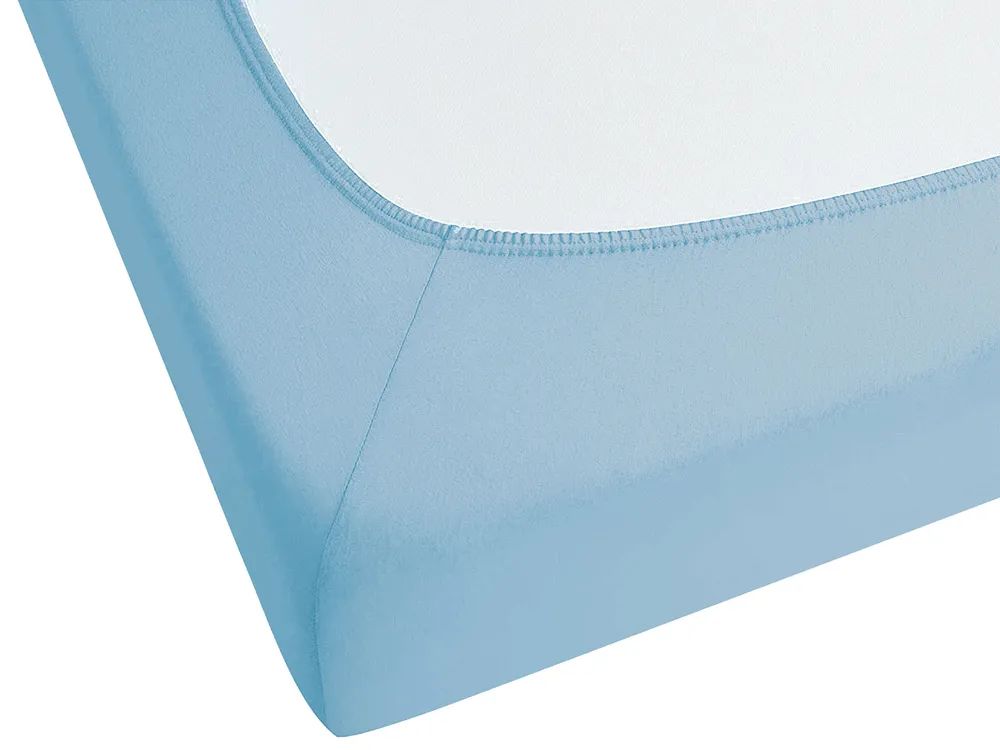 Fitted Sheet HOFUF 180 x 200 cm Cotton Light Blue_815987