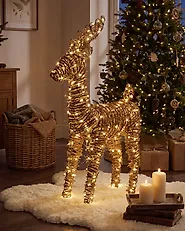 Christmas Decoration LED GRINDAVIK 97 cm Reindeer Natural_1179098