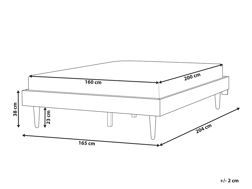Sänky LED-valolla TOUCY 160 x 200 cm Ruskea saarniviilu_909708