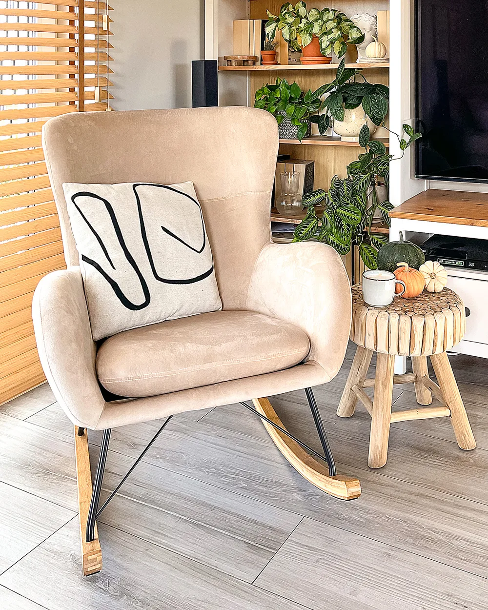 Gungstol ELLAN Sammet Beige_885413