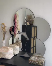 Väggspegel CLAIS 82 cm 80 cm Silver_1001237