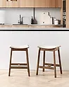 Baarijakkarasetti 2 kpl DIXON Puu Tummanruskea/beige