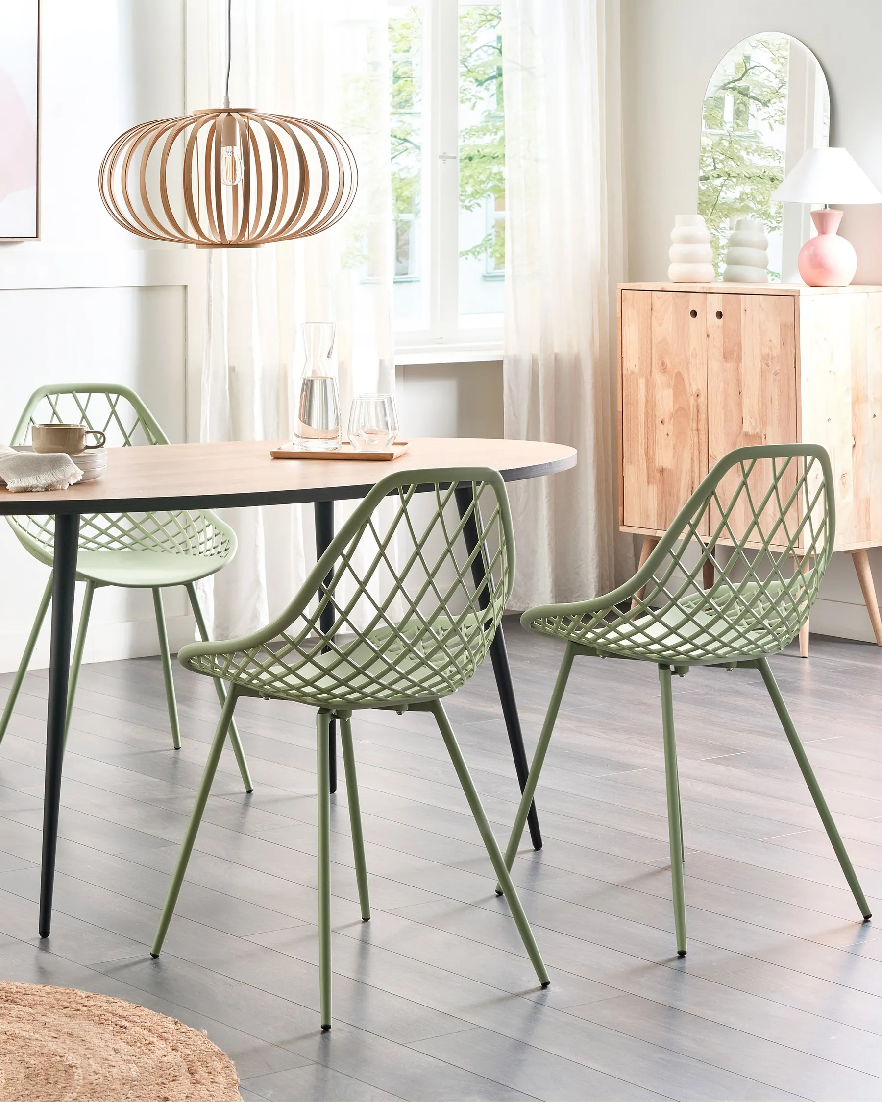 Set med 2 matstolar CANTON II Grön_861829