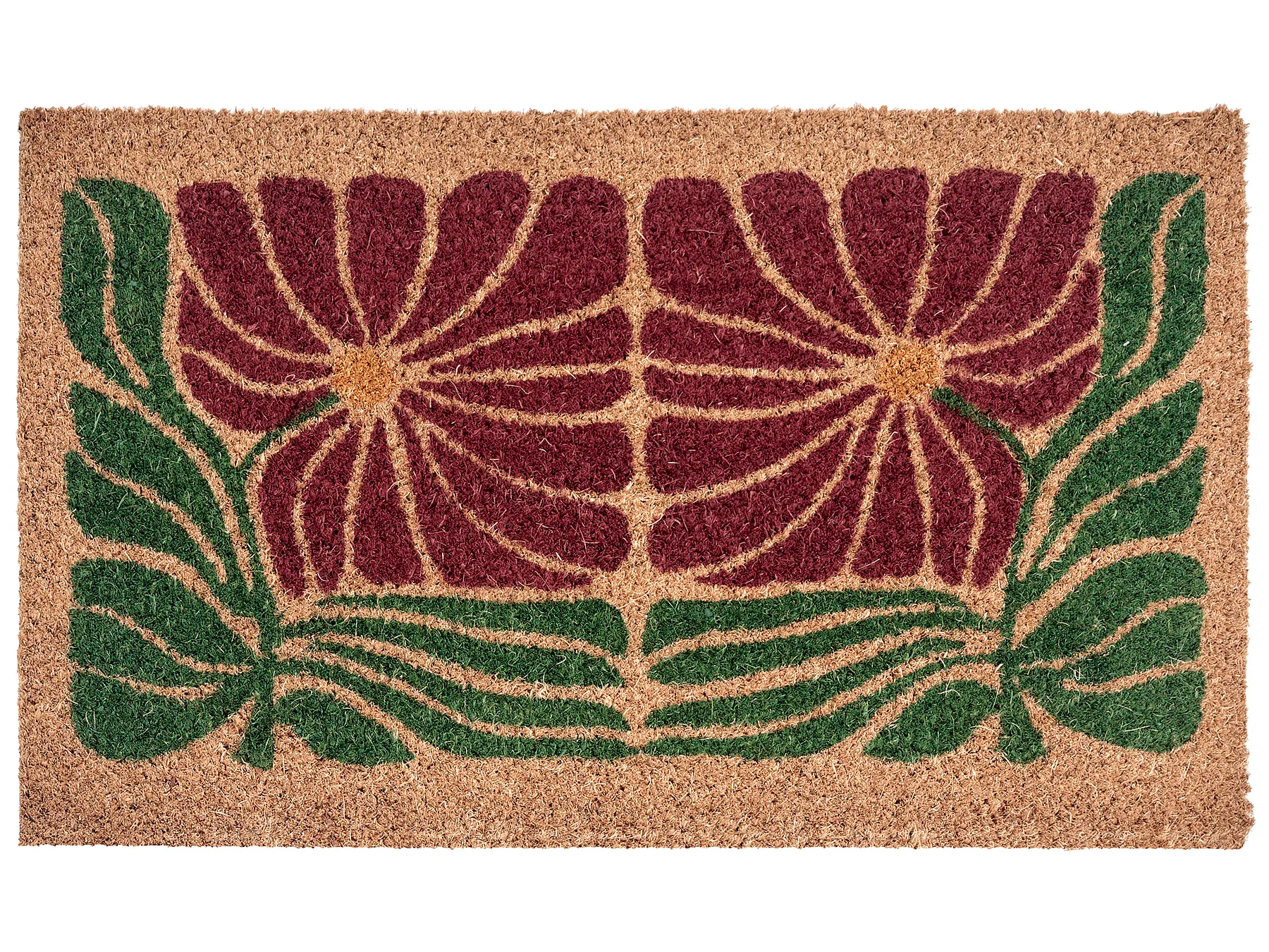 Doormat TANALIAN Multicolour 45 x 75 cm Flower Coir_1049660