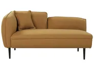 Left-Hand Chaise Longue CHEVANNES Boucle Mustard_969896