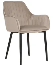 Set of 2 Dining Chairs WELLSTON Velvet Taupe_901833