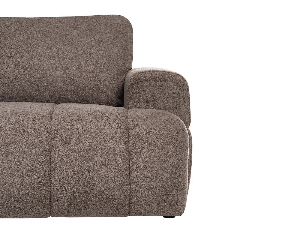Sofa 3-seter NARILLA Bouclé Gråbrun_1161473