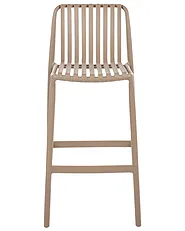 Set of 2 Bar Chairs ARICCIA Synthetic Material Light Brown_1149245