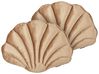 Set of 2 Decorative Cushions CONSOLIDA 47 x 35 cm Velvet Dark Beige Solid