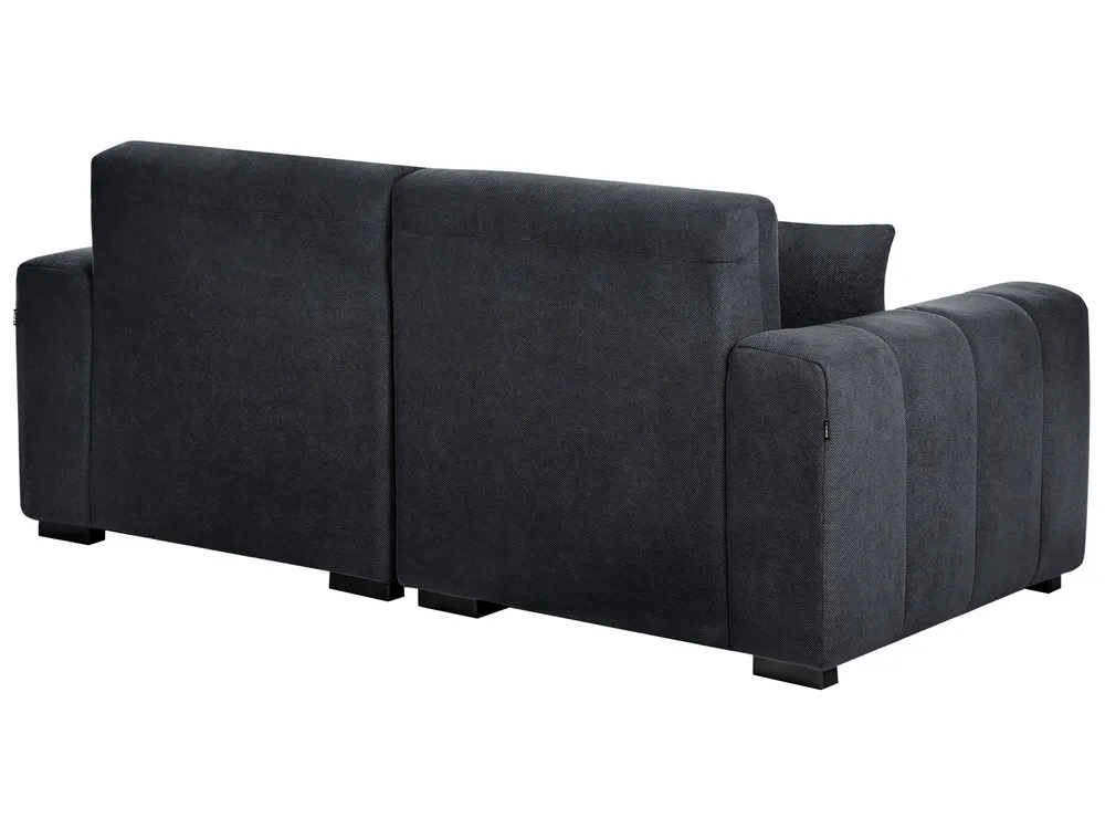 Sofa 3 Seater FAUSKAN Fabric Black_969048