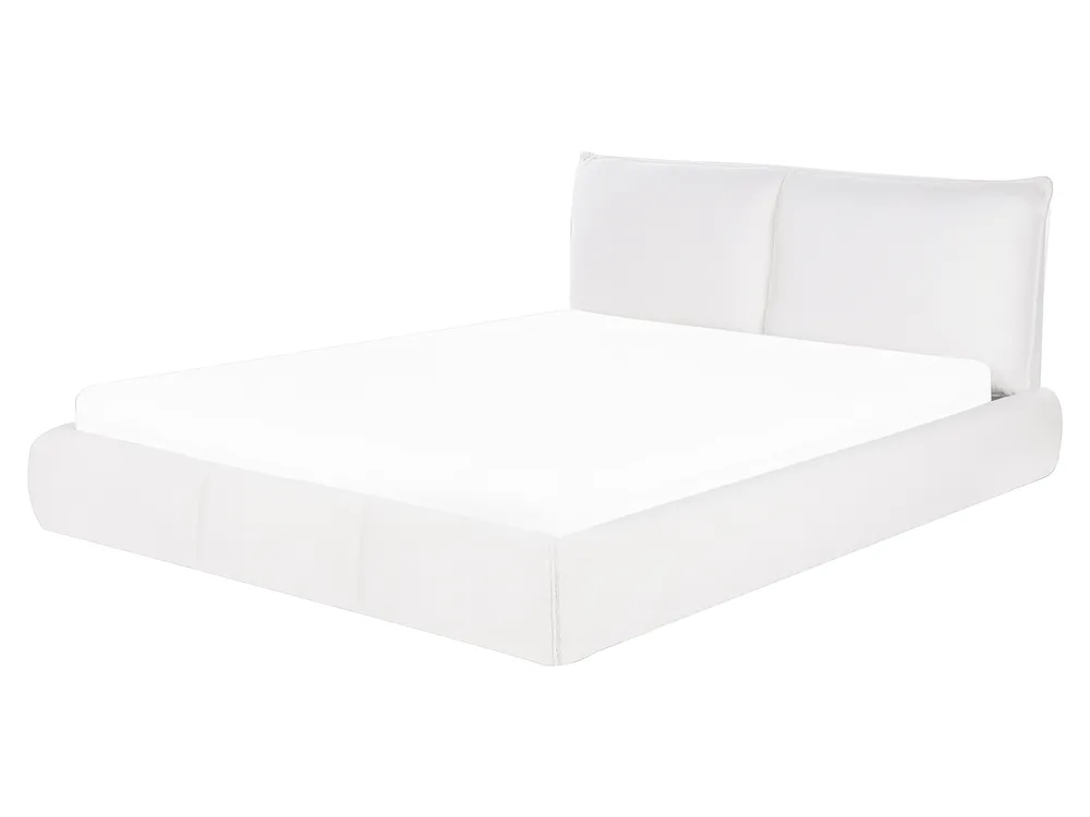 Bed Boucle VINAY 160 x 200 cm (EU King Size) White_945819