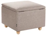 Storage Pouffe FERNDALE Fabric Beige_1056214