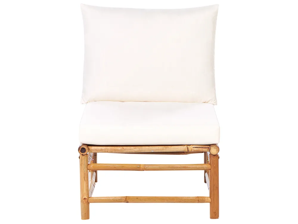 Ulkosohvaryhmä pöydällä 5-istuttava CERRETO Bambu Luonnonvalkoinen_909583
