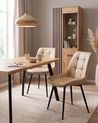 Set of 2 Dining Chairs MELROSE Faux Leather Beige