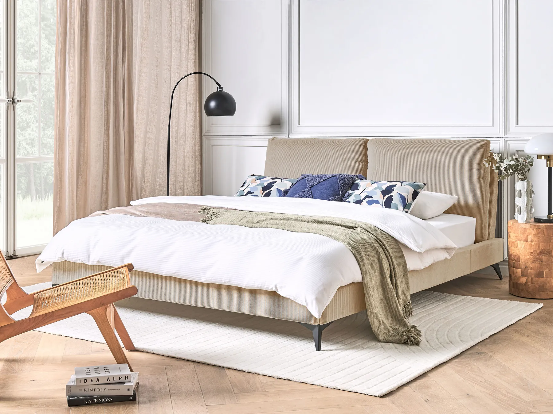 Säng med lamellram Manchester MELLE 180 x 200 cm Taupe_882260