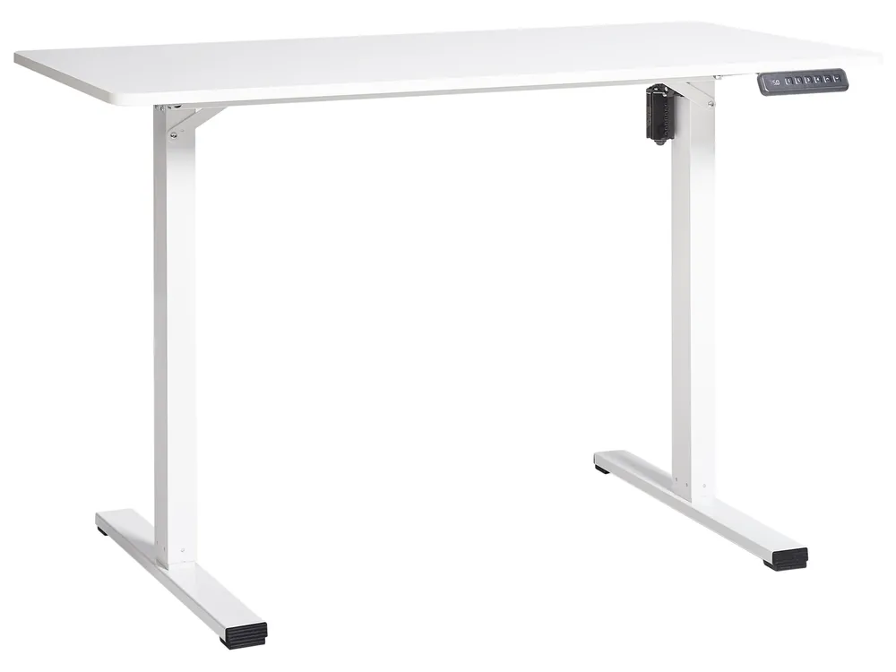 Työpöytä sähkösäädettävä TAVARES 120 cm 60 cm Valkoinen_975824